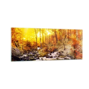 Üveg kép - Kövek aranyba és platinába - 100x40 cm