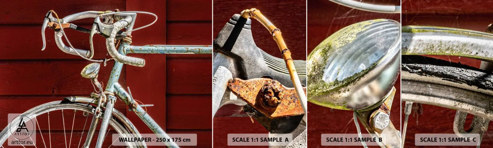 Fotótapéta Minta Standard Eco - Győzelemre teremtve - Kerékpár, Retro, Kerékpározás - 100x30 cm