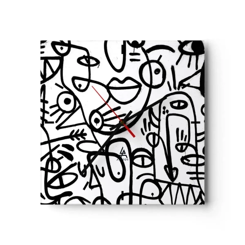 Falióra, Óra - Arcok és délibábok - 30x30 cm