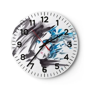 Falióra, Óra - Érzéki portré szürkében és kékben - 30x30 cm