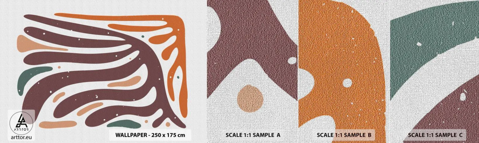 Fotótapéta Minta Premium Canvas - Sugárzó organikus kompozíció - Boho, Minimalizmus, Darab - 100x30 cm