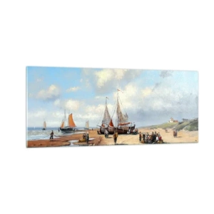Üveg kép - Egy sikeres fogás után - 100x40 cm