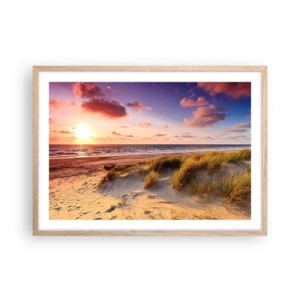 Poszter világos tölgy keretben - Már érződik a nyár a levegőben - 70x50 cm