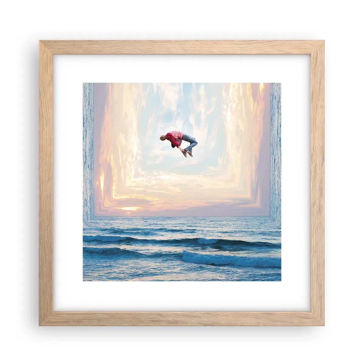 Poszter világos tölgy keretben - Egy másik dimenzióba - 30x30 cm