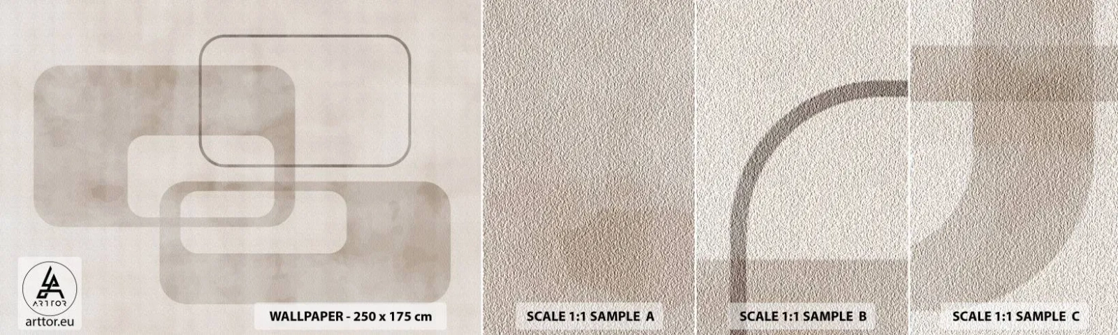 Fotótapéta Minta Standard Eco - Geometrikus fúga - Alakzatok, Minimalizmus, Fényes - 100x30 cm
