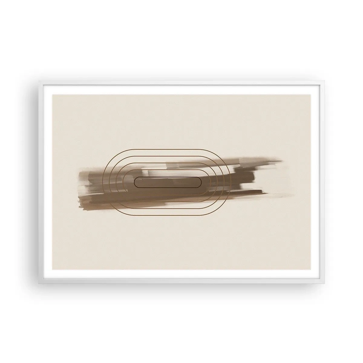 Poszter fekete keretben - Szürke fuvallat - 100x70 cm