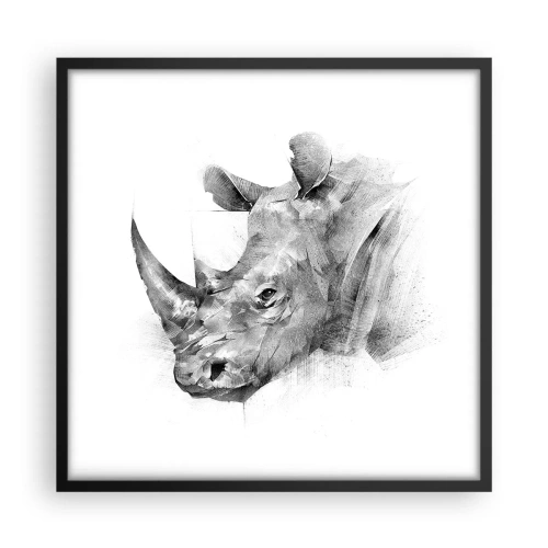 Poszter fehér keretben - Afrikai portré - 50x50 cm