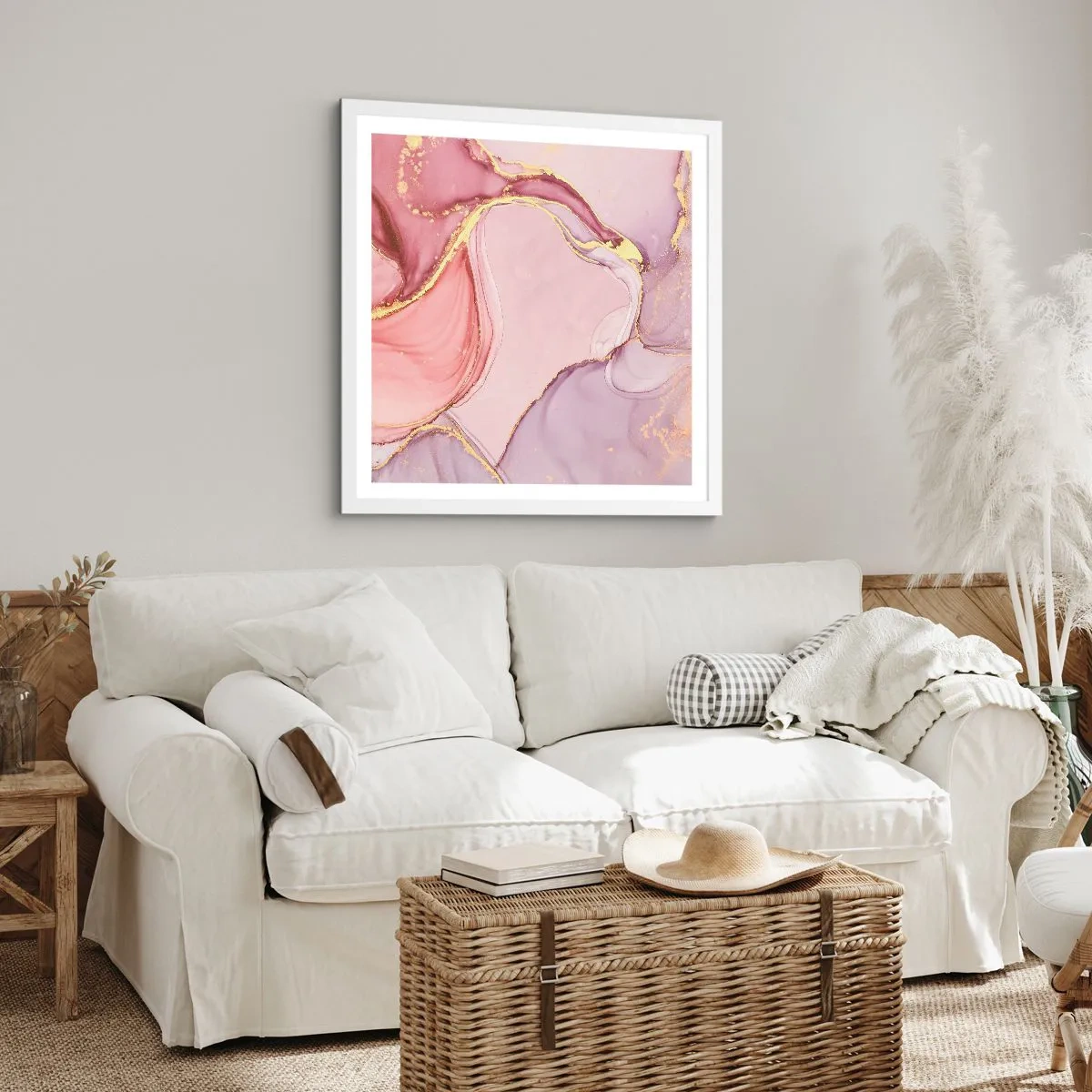 Poszter fekete keretben - A színek simogatása - 60x60 cm