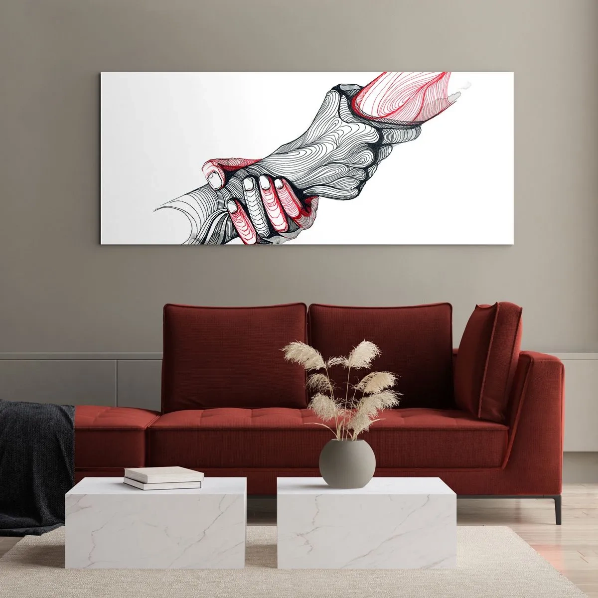 Üveg kép - Jó kezekben vagy - 140x50 cm