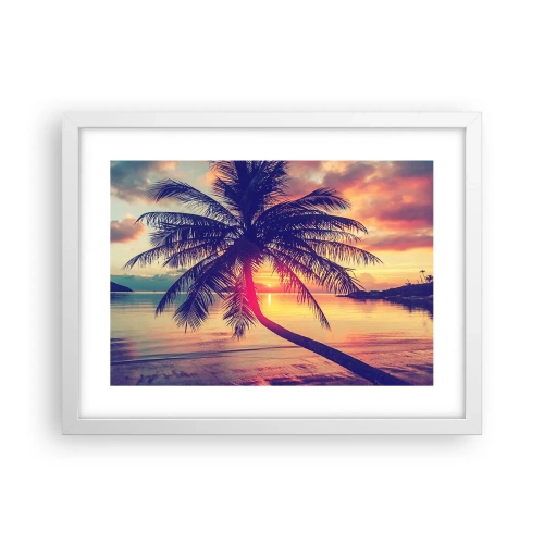 Poszter fekete keretben - Este a pálmafák alatt - 40x30 cm
