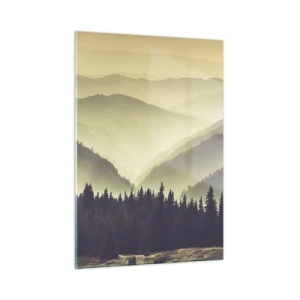 Üveg kép - Hegyeken túl… - 50x70 cm