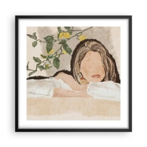 Poszter fehér keretben - Déli szépség - 50x50 cm