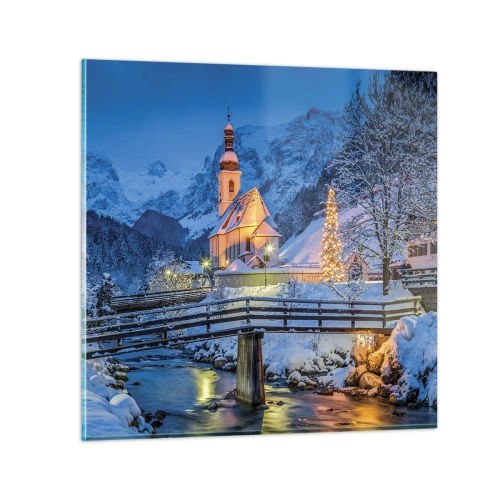 Üveg kép - Karácsonyi hangulat - 50x50 cm
