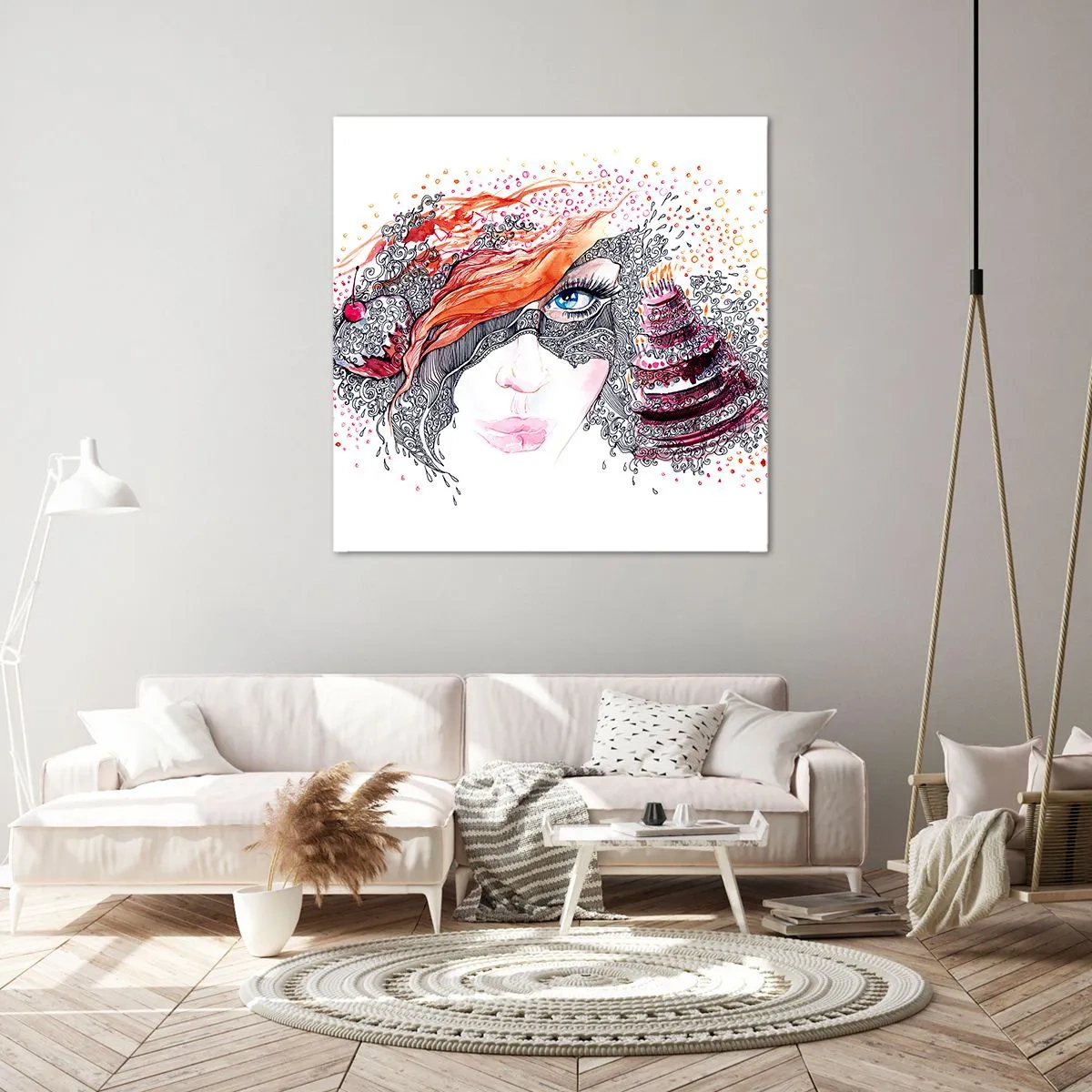 Vászonkép - Vele minden nap ünnep - 40x40 cm