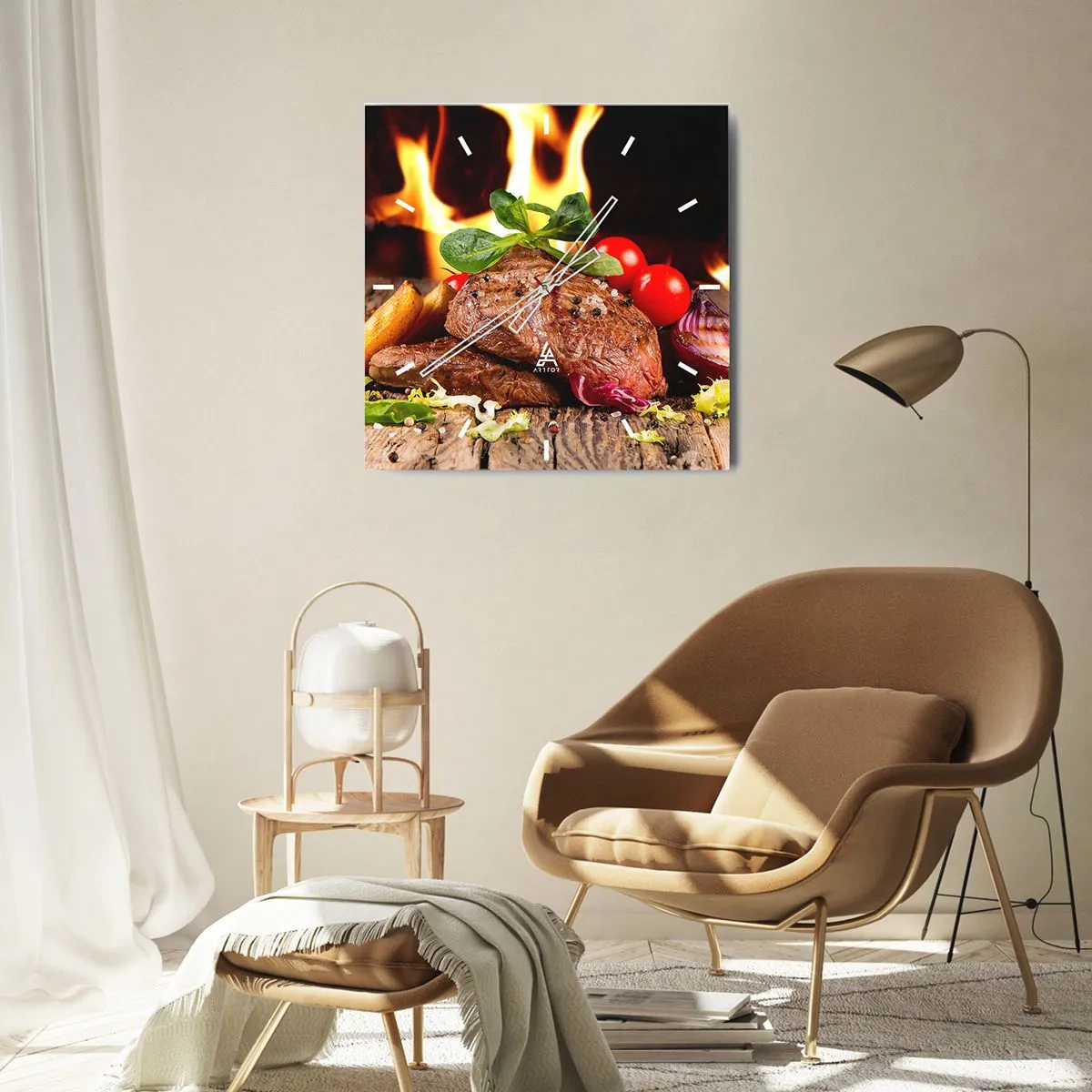 Falióra, Óra - Parázzsal elővarázsolva - 30x30 cm