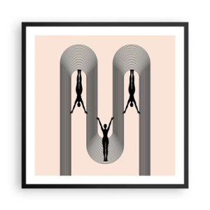 Poszter fehér keretben - Fejjel lefelé - 60x60 cm