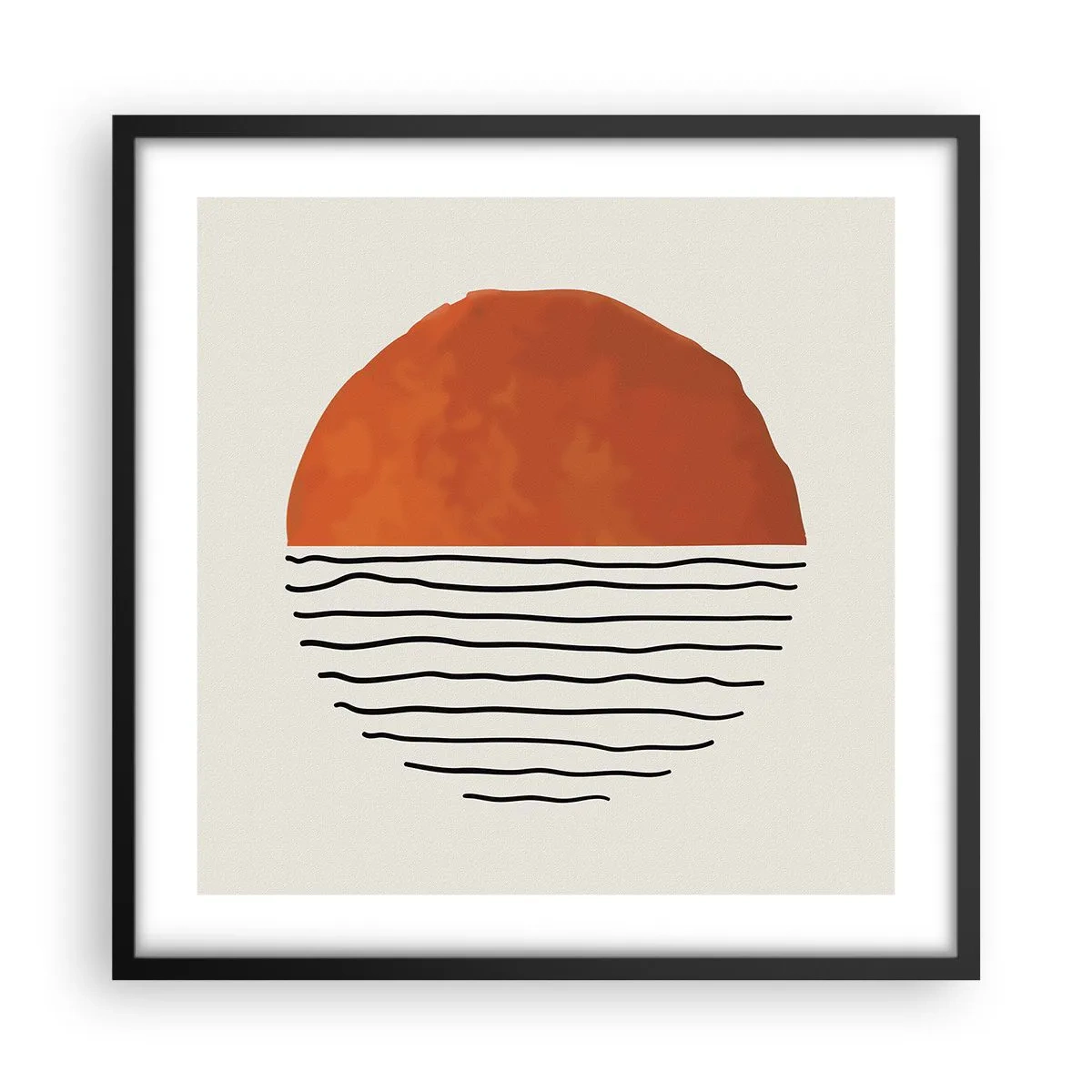 Poszter fehér keretben - Japán hangulatban - 50x50 cm