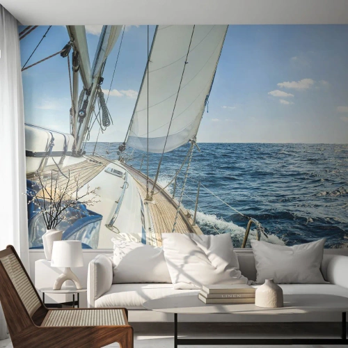 Fotótapéta Premium Sand - Ó, kaland - Jacht, Tenger, Vitorlázás - 350x256 cm