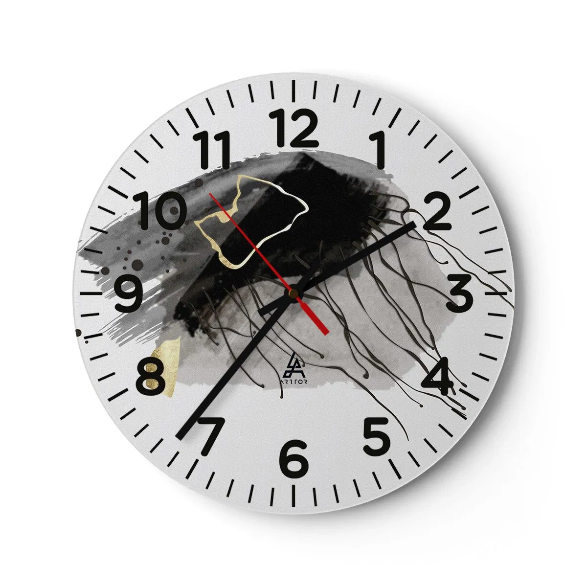 Falióra, Óra - Feketében és aranyban - 40x40 cm