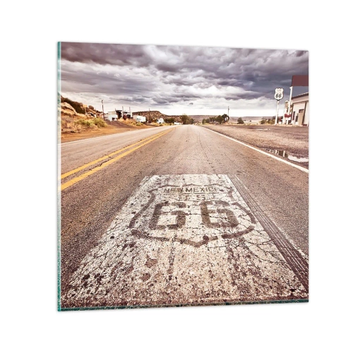 Üveg kép - Mother Road – amerikai legenda - 70x70 cm