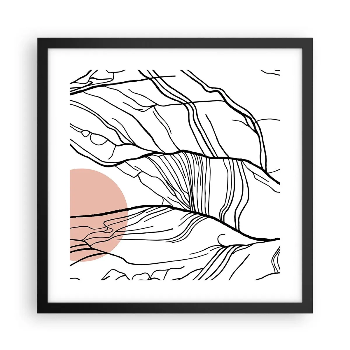 Poszter fehér keretben - Gallyak hálójában - 40x40 cm