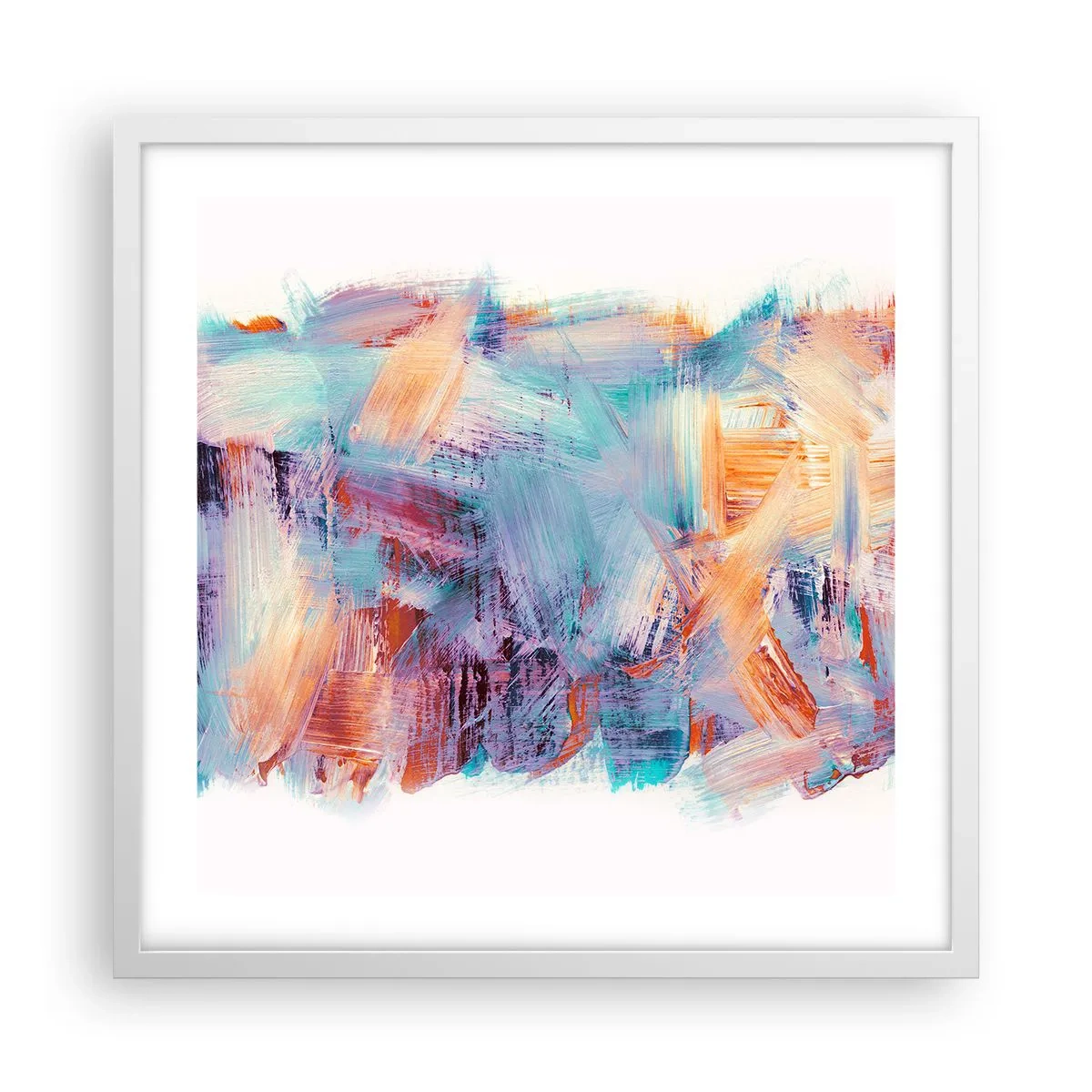 Poszter fekete keretben - Színes rendetlenség - 50x50 cm