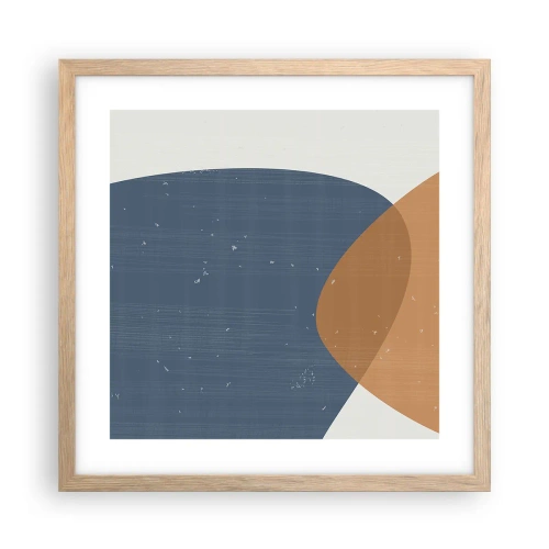 Poszter világos tölgy keretben - Oválisok és hatások - 40x40 cm