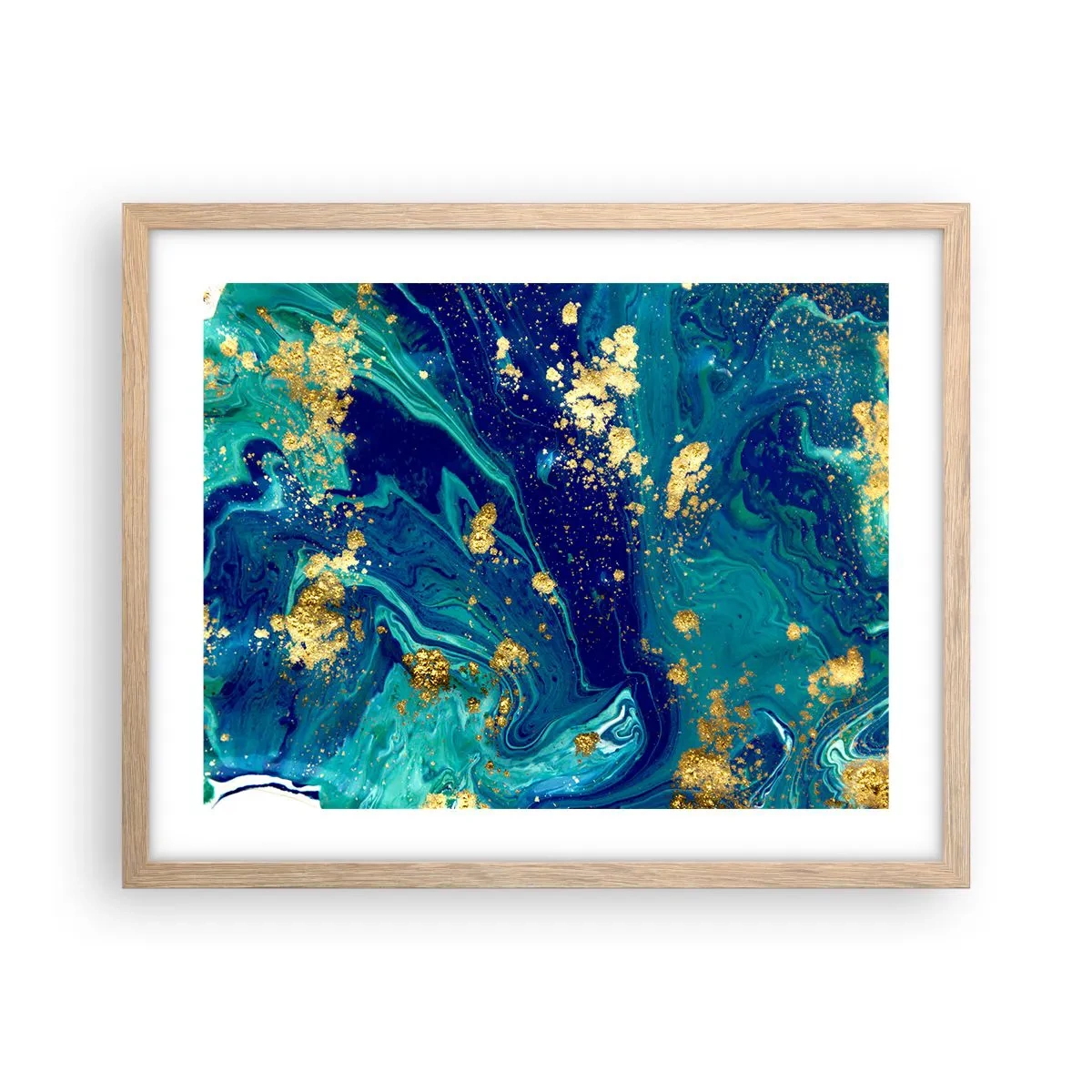 Poszter világos tölgy keretben - Nap pelyhek  - 50x40 cm