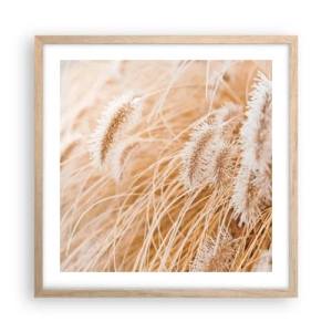 Poszter világos tölgy keretben - A fű arany susogása - 50x50 cm