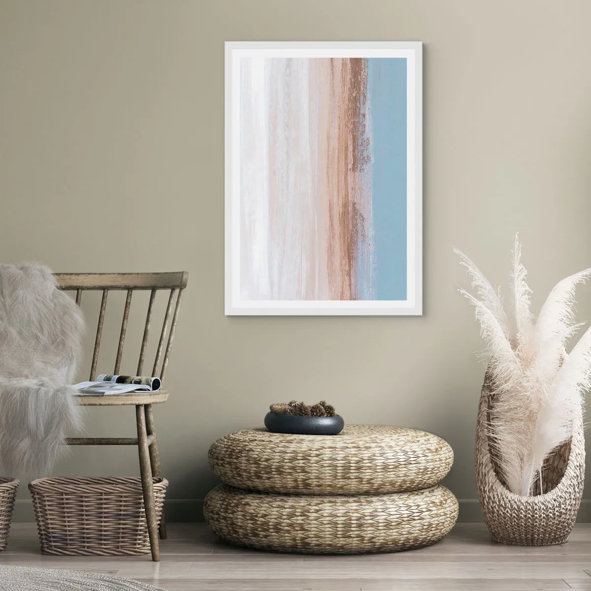 Poszter fekete keretben - Többértelmű tájkép - 70x100 cm