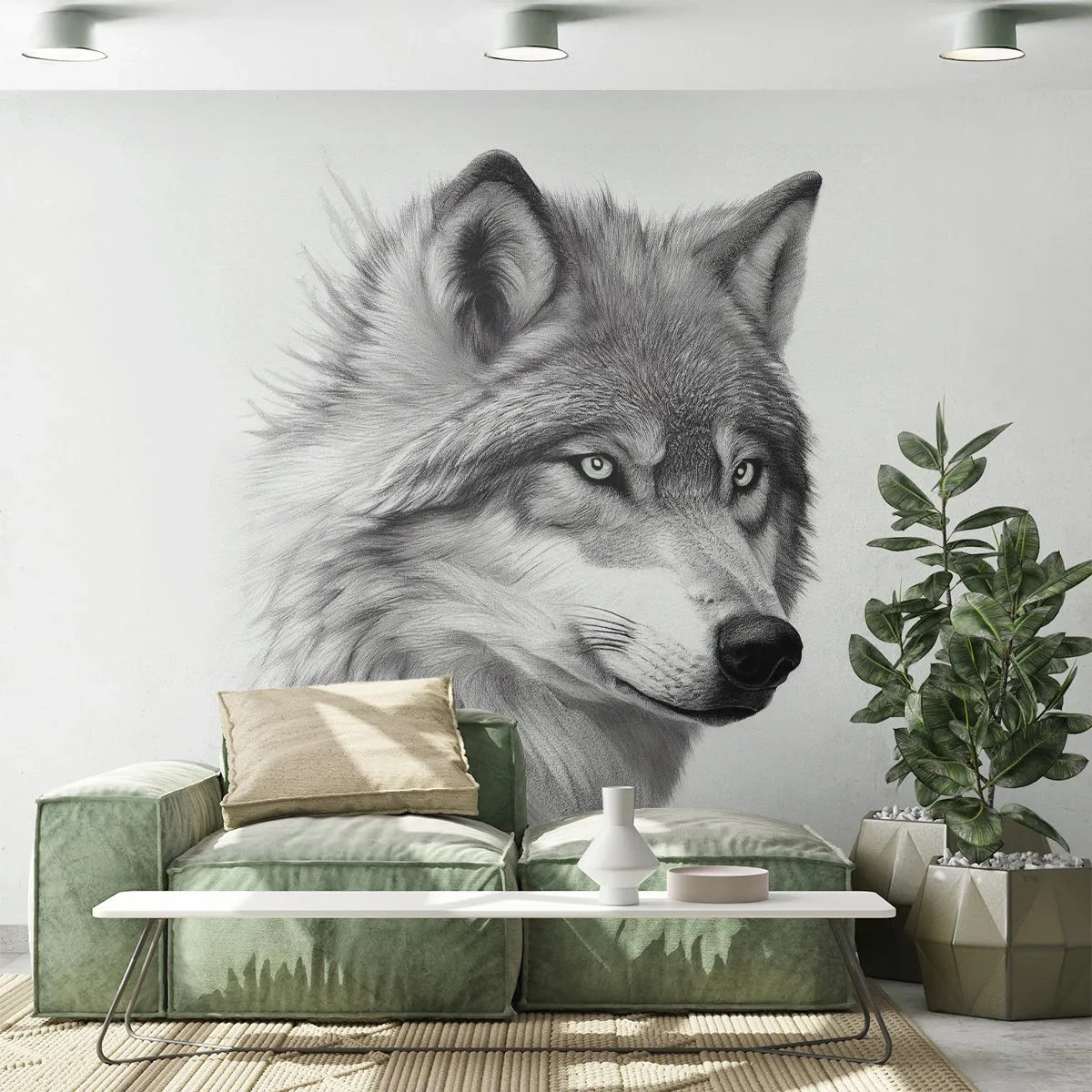 Öntapadós Fotótapéta Deluxe Sticker - Alfa - kétségtelenül - Farkas, Állat, skandináv - 400x280 cm