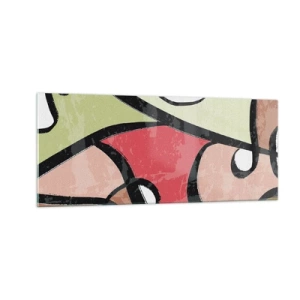 Üveg kép - Pirouettek a színek között - 100x40 cm