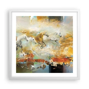Poszter fekete keretben - Vágta a fényen át  - 50x50 cm