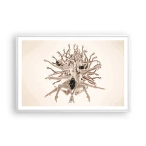 Poszter fekete keretben - Virágzás a táncban - 91x61 cm