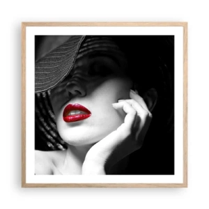 Poszter világos tölgy keretben - Egy tanulmány Scarletben - 60x60 cm