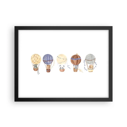 Poszter fehér keretben - Barátok egy utazáson - 40x30 cm