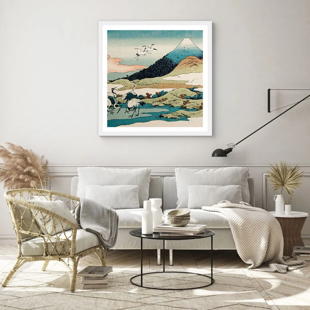 Poszter fekete keretben - Japán lélekben - 60x60 cm