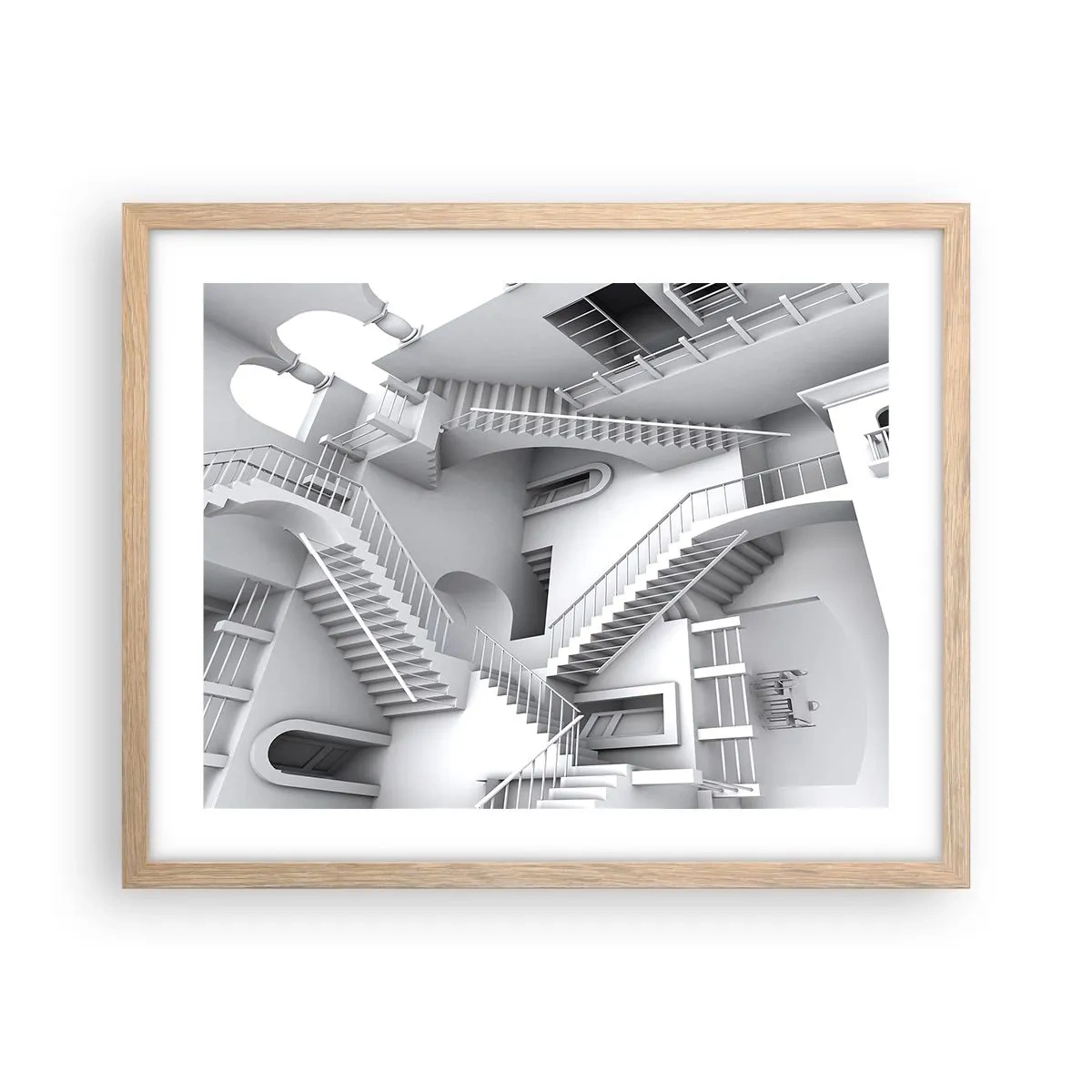 Poszter világos tölgy keretben - A tér paradoxonjai - 50x40 cm