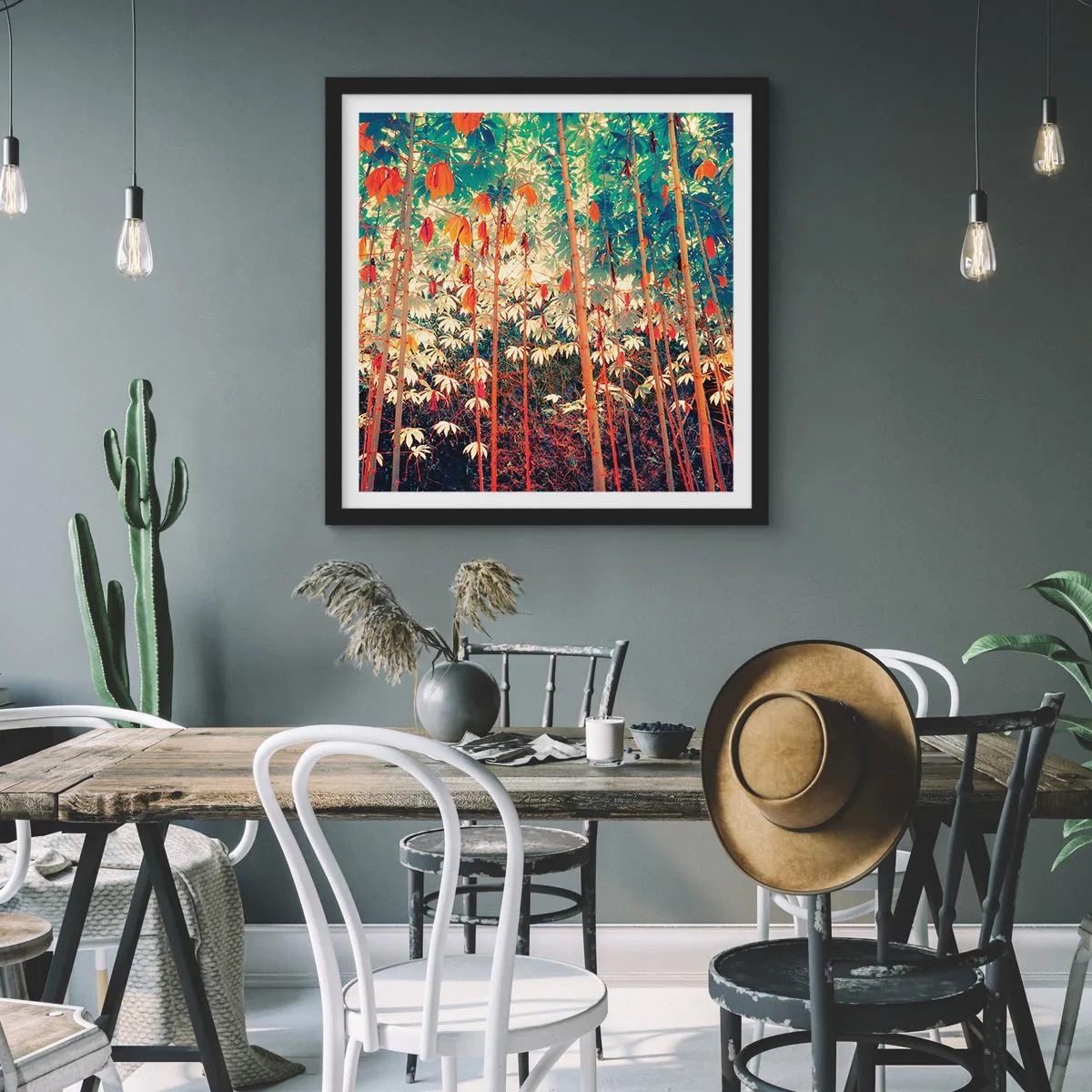 Poszter fehér keretben - A levelek titkos élete - 60x60 cm