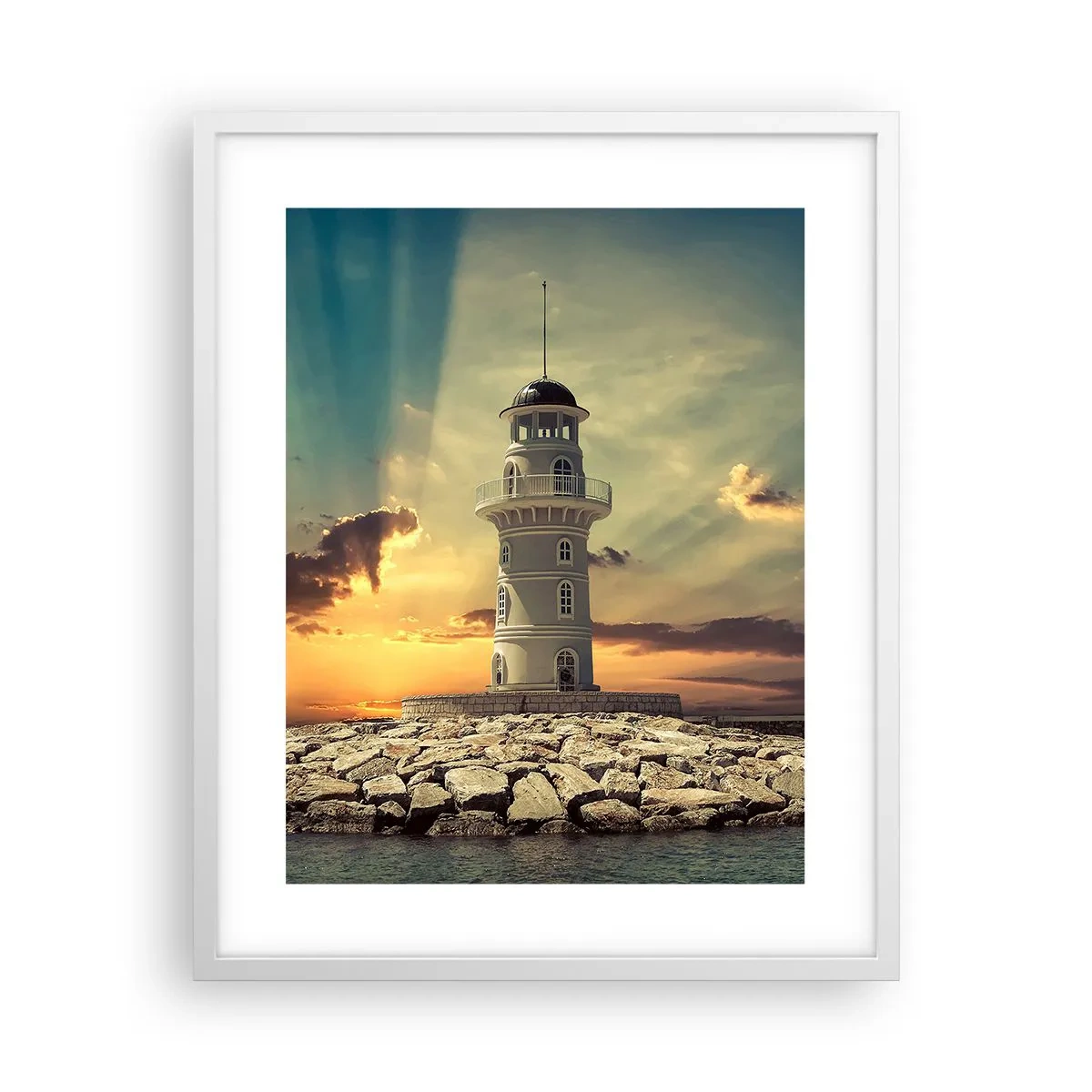 Poszter fekete keretben - Fény - Jóság - Szépség - 40x50 cm