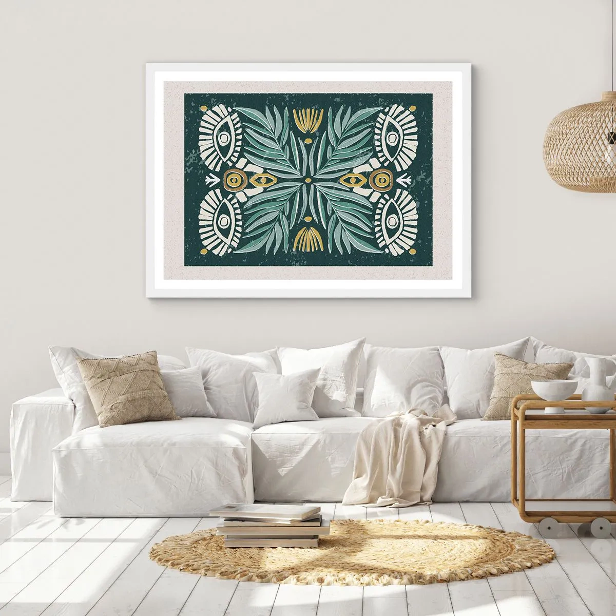 Poszter fekete keretben - Mint egy népi kivágás - 100x70 cm