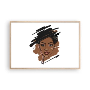 Poszter világos tölgy keretben - Édes, mint a csokoládé - 91x61 cm