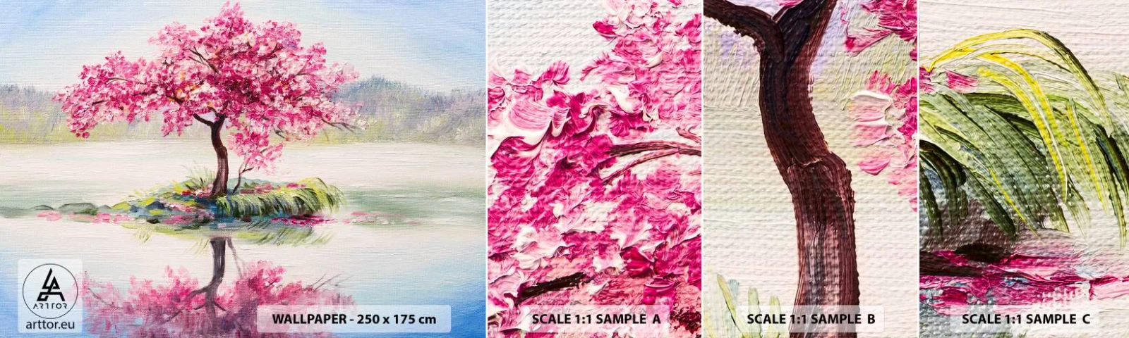 Fotótapéta Minta Standard Eco - A tavasz ünnepe - Darab, Fa, Tájkép - 100x30 cm