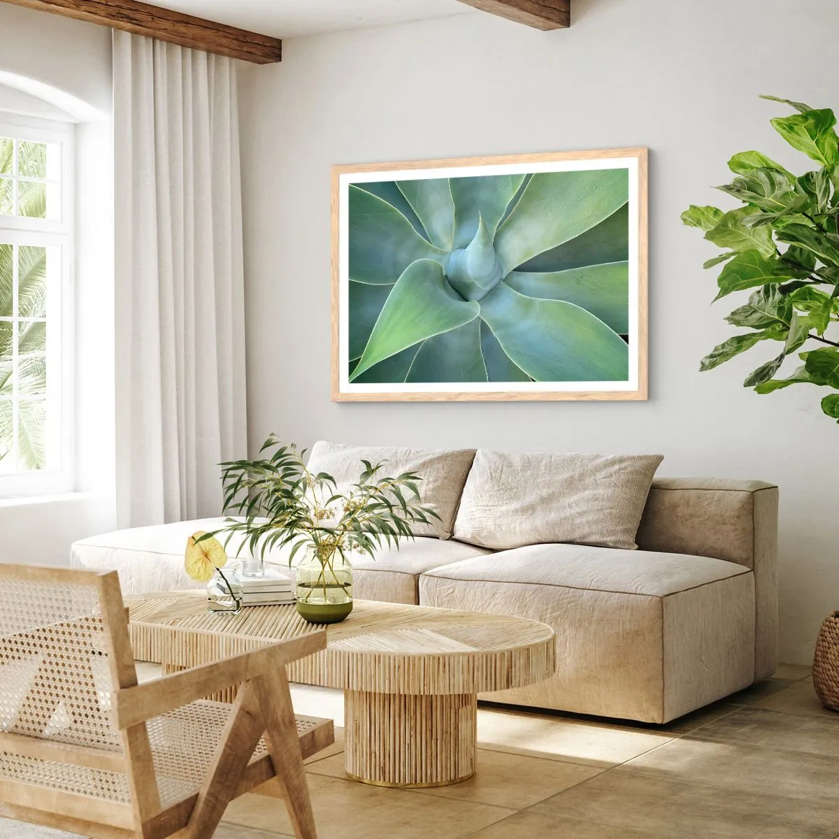 Poszter világos tölgy keretben - A zöld születése - 91x61 cm