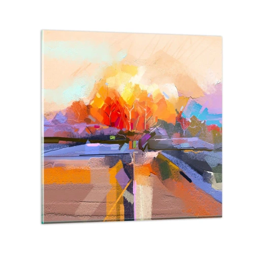 Üveg kép - Ősz lett - 30x30 cm