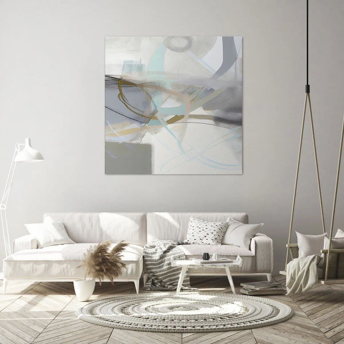 Vászonkép - Ködös absztrakció - 70x70 cm