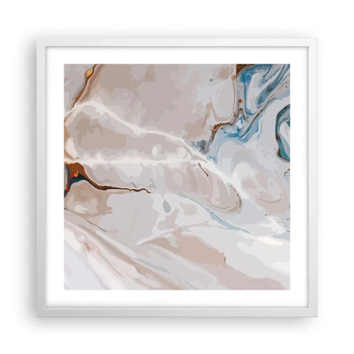 Poszter fekete keretben - Kék kanyarog a fehér alatt - 50x50 cm