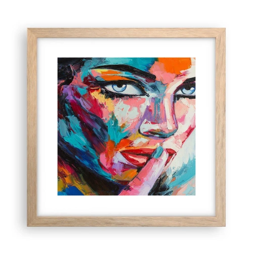 Poszter világos tölgy keretben - Az első titkunk - 30x30 cm