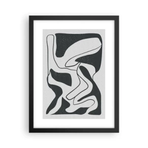 Poszter fehér keretben - Absztrakt játék egy labirintusban - 30x40 cm