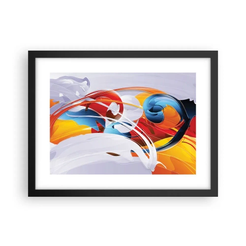 Poszter fehér keretben - Az elemek tánca - 40x30 cm